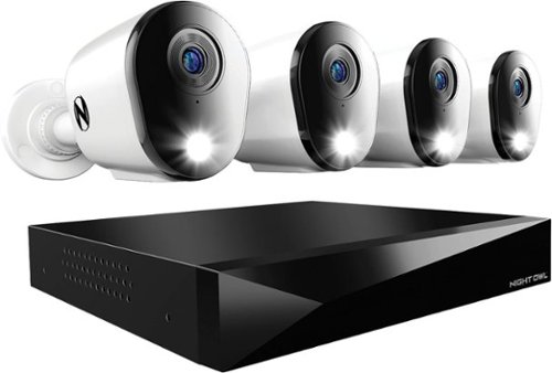 Night Owl - 8 Channel 2K (4MP) DVR with 4 (4MP) Cameras and 2TB Storage, Expandable up to 4 Additional Wi-Fi Cameras - White