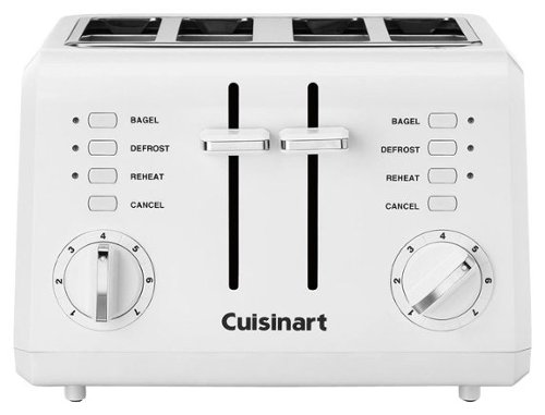  Cuisinart - 4-Slice Wide-Slot Toaster - White