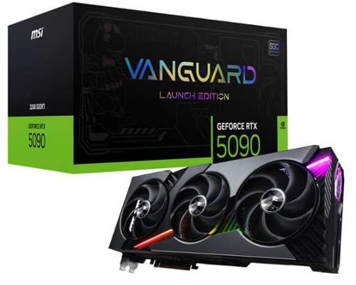 MSI - NVIDIA GeForce GeForce RTX 5090 VANGUARD SOC LAUNCH EDITION 32GB GDDR7 PCI Express Gen 5 Graphics Card - Black-Front_Standard 