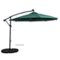 Sun Ray - 10' Offset Aluminum Solar Umbrella - Hunter Green-Front_Standard