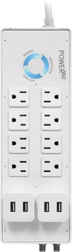 Panamax - Power 360 8-Outlet Power Strip - White