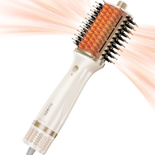  Gomyth - 5-in-1 Blow Dryer Brush with Heated Comb for Thick Curly Hair, Wet &amp; Dry Hair, Frizz-Free, Smooth Shiny Hair, Volumizing - Pearly White