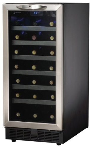 Danby - Silhouette 34-Bottle Wine Cellar - Black/Stainless-Steel-Front_Standard 