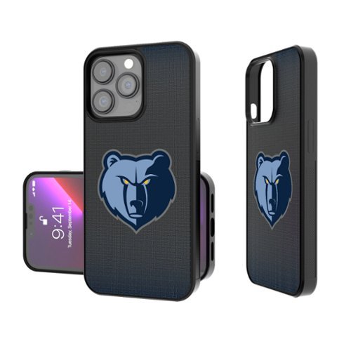 Keyscaper - NBA - Memphis Grizzlies Linen Logo iPhone Bump Case - 16 Pro Max - Black-Front_Standard 