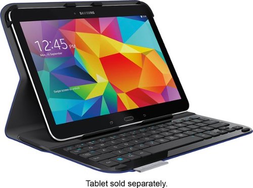  Logitech - Keyboard Folio for Samsung Galaxy Tab 4 - Dark Blue