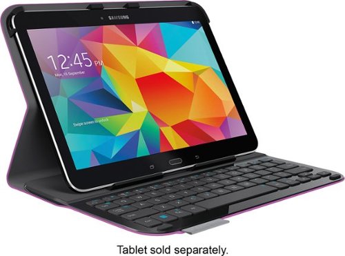  Logitech - Keyboard Folio for Samsung Galaxy Tab 4 - Purple