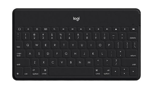  Logitech - Keys-To-Go Keyboard for iPhone, iPad, and Apple TV with Durable Spill-Proof Design - Black