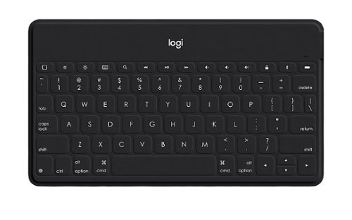Logitech - Keys-To-Go Keyboard for iPhone, iPad, and Apple TV with Durable Spill-Proof Design - Black-Front_Standard