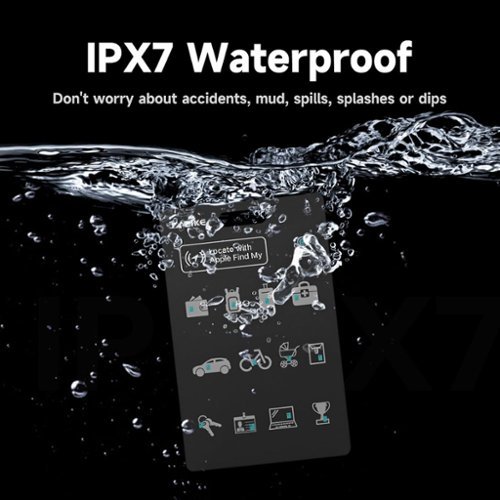 Zike Apple Find My Certified SmartCard, Slim Wallet Tracker, IPX7 Waterproof, Wireless Rechargeable Bluetooth Item Finder - Black BUY IN MIDDLE EAST