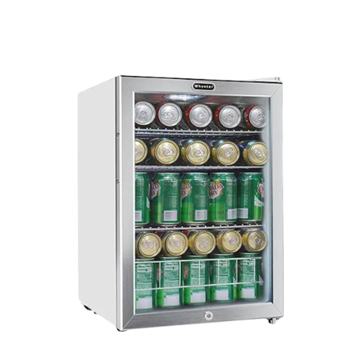  Whynter - 98 Can Freestanding Beverage Refrigerator with Lock - Stainless Steel