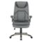 Office Star Products - Exec Bonded Lthr Office Chair - Charcoal / Titanium-Front_Standard