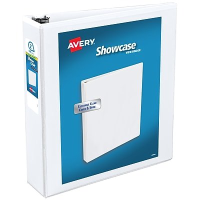 Avery - Showcase 2" 3-Ring View Binders, Slant Ring - White - image 2