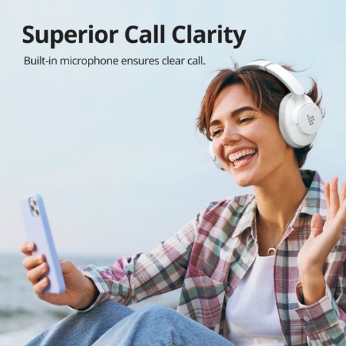 Tronsmart Q20 Active Noise Cancelling Headphones, Wireless Over-Ear Bluetooth Headphones, 60H Playtime, Deep Bass, Comfort Fit - White BUY IN MIDDLE EAST