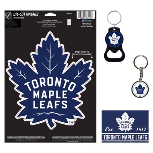 WinCraft - Toronto Maple Leafs 4-Pack Key Rings and Magnets Set - Multicolor-Front_Standard 