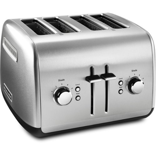 KitchenAid - 4-Slice Toaster with Manual High-Lift Lever - Brushed Stainless