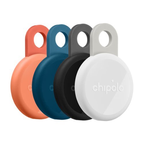Chipolo - LOOP - Rechargeable Bluetooth Tracker for Keys & Bags, Out of Range Alerts, Apple Find My & Android Find Hub Compatible - Charcoal/Chalk/Navy/Coral-Front_Standard 