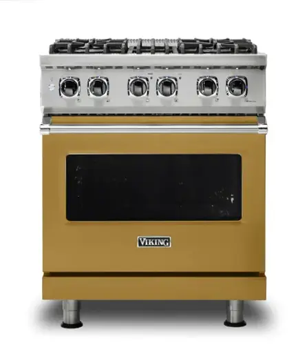 Front. Viking - 30-Inch Dual Fuel Freestanding Range - Golden Hour.