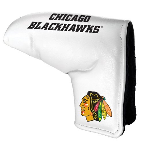 Team Golf - Chicago Blackhawks Tour Blade Putter Cover - White-Front_Standard 