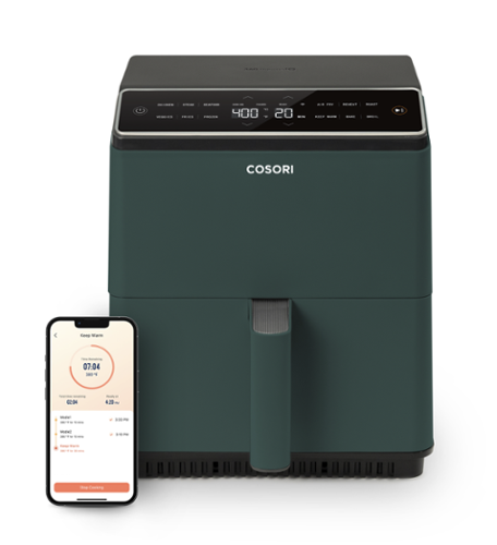 Cosori - DualBlaze 6.8QT Smart Air Fryer Ceramic Coating - Green-Front_Standard 