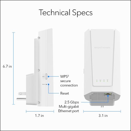 NETGEAR BE5000 Tri-Band Wi-Fi 7 Wall Plug Range Extender - White BUY IN MIDDLE EAST