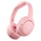 TOZO - HT2 Wired & Wireless Hybrid Active Noise Cancelling Over-the-Ear Headphones, Foldable, Adjustable Headband, Switch - Pink-Front_Standard