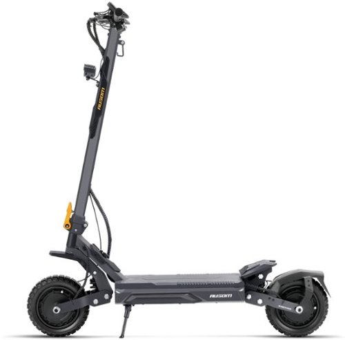 Ausom - Gosoul 2 Pro Foldable Electric Scooter w/ 56 mi Max Operating Range & 20 mph Max Speed, Dual 1400W Motors, 10" Tires - Dark Gray-Front_Standard 