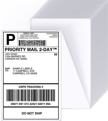 Core Innovations - CL500 4" x 6" 500-Pack Shipping Labels - White-Left_Standard 