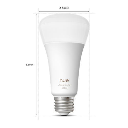 Philips Hue A21 Bluetooth 100W Smart LED Bulb White and Color