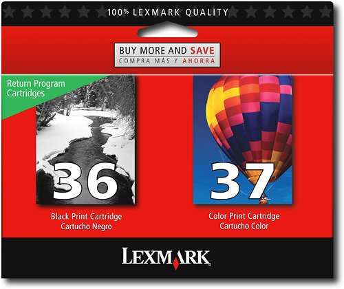 Lexmark - 36/37 2-Pack Standard Capacity - Black/Multicolor Ink Cartridges - Black/Color