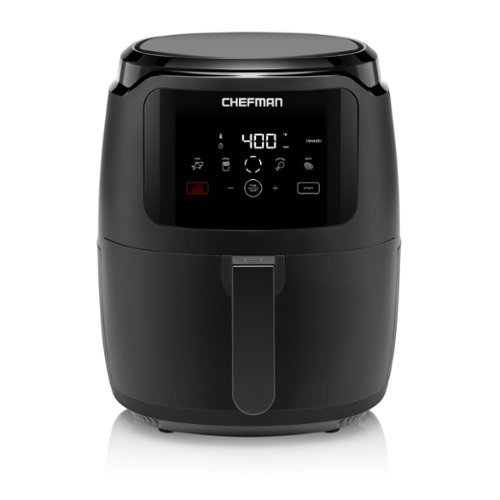 Chefman - Family Size 5 Qt. Digital Air Fryer with 4 Cooking Presets - Black-Front_Standard 