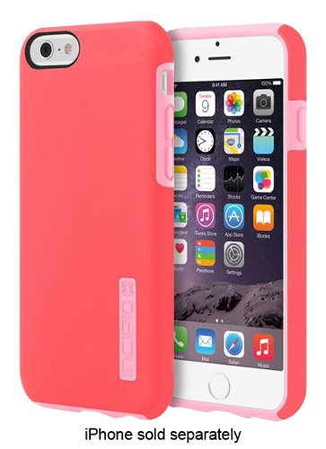  Incipio - DualPro Case for Apple® iPhone® 6 and 6s - Coral/Light Pink