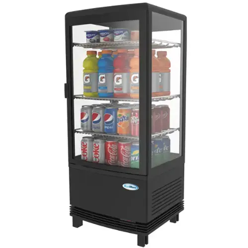 A black cooler with a variety of drinks inside, including Gatorade, Pepsi, Coca-Cola, and Kool-Aid.