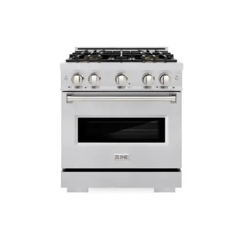 Front. ZLINE - 30 in. 4.2 cu. ft. Classic Freestanding Dual Fuel Range with 4 DuoPro Burners and Convection Oven in Stainless Steel - Stainless Steel.