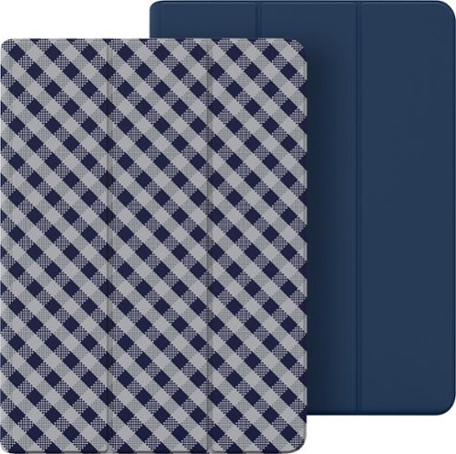 Belkin - Reversible Gingham Cover for Apple® iPad® Air 2 - Gray/Navy-Front_Standard 
