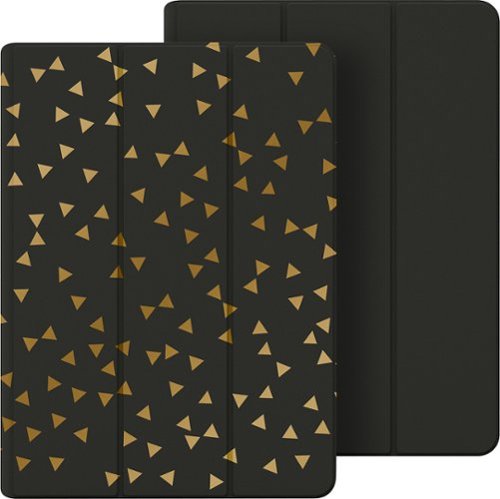 Belkin - Reversible Cover for Apple® iPad® Air 2 - Black with Gold Triangles-Front_Standard 