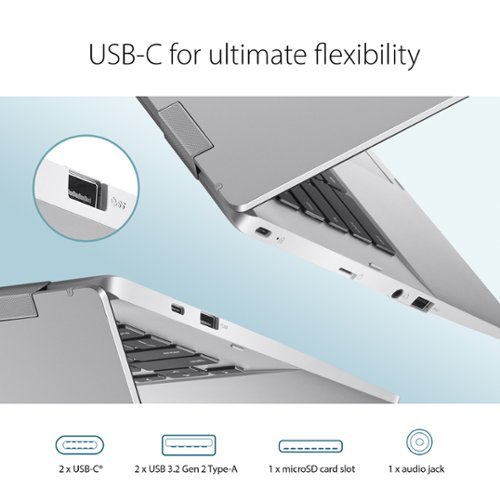 ASUS Chromebook CX1 14 FHD Laptop - Intel Celeron N4500 with 8GB - 64GB eMMC - Transparent Silver WORLDWIDE DELIVERY