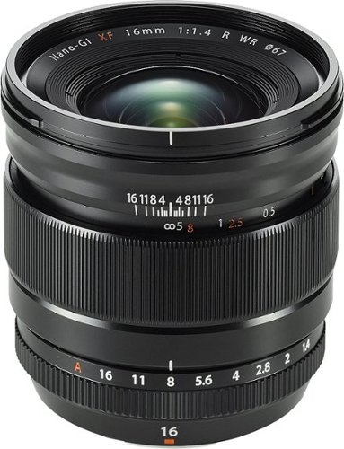  Fujifilm - XF16mmF1.4 WR Ultrawide-Angle Lens - Black