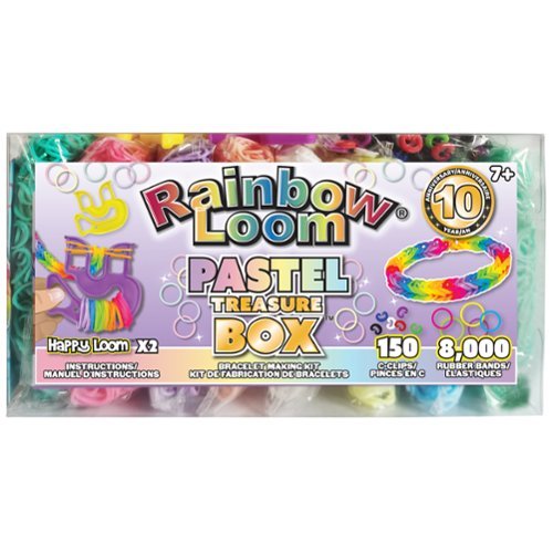 Choon's Design - Rainbow Loom- Treasure Box Editon Bracelet Kit W/ Pastel Rubber Bands