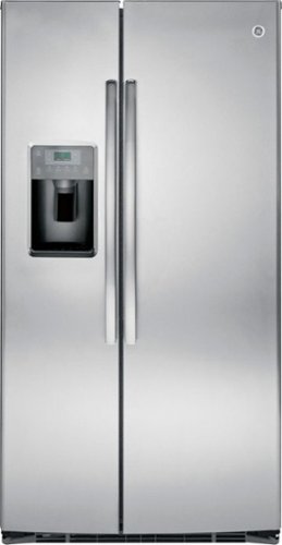  GE - 25.4 Cu. Ft. Side-by-Side Refrigerator with Thru-the-Door Ice and Water