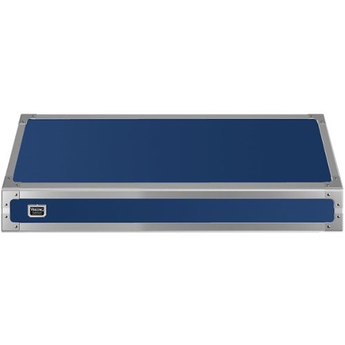 Viking - 36 inches - Wall Range Hood - Dark blue/polished chrome-Front_Standard 