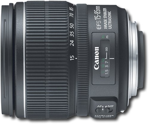  Canon - EF-S 15-85mm f/3.5-5.6 IS USM Standard Zoom Lens - Black