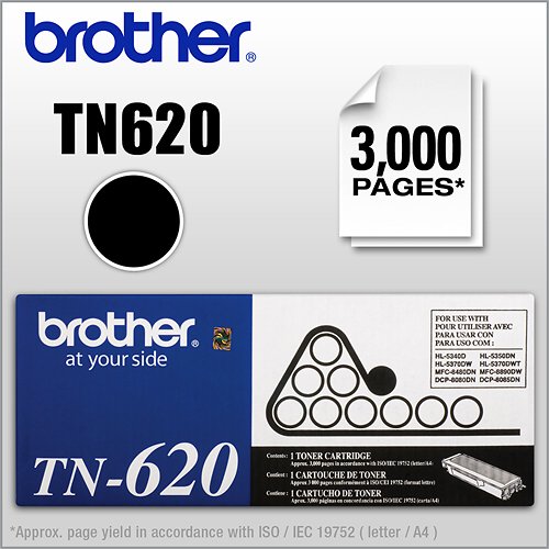 Brother - TN620 Toner Cartridge - Black
