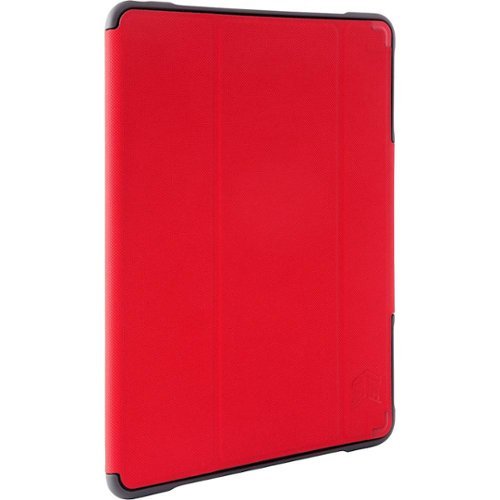 STM - Dux Plus Folio Case for Apple® iPad® Pro 12.9" - Red-Angle_Standard 
