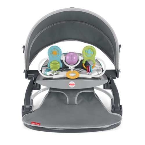 Fisher-Price On-the-Go Sit-Me-Up Infant Floor Seat - Gray Hexagon INTERNATIONAL SHIPPING