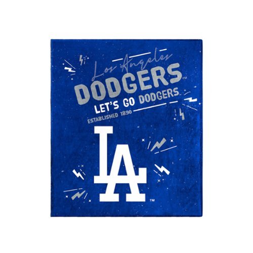Logo Brands - Los Angeles Dodgers 60" x 70" Plush Throw Blanket - Royal-Front_Standard 