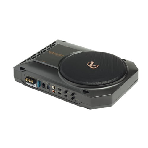 Infinity - BASSLINKSM2AM Powered, 8” Underseat Subwoofer SUBBLSM2AM - Black-Front_Standard 
