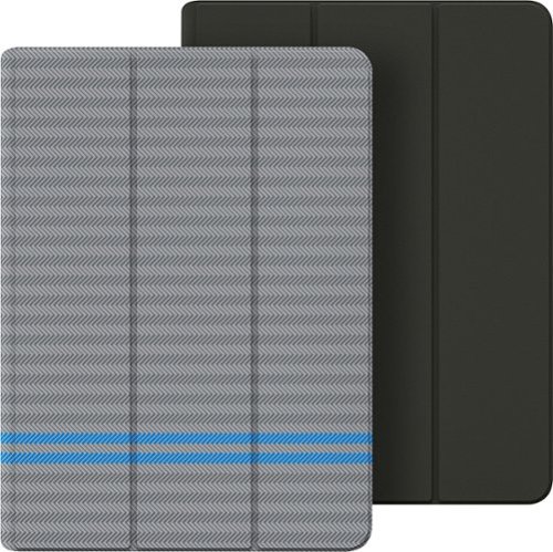  Belkin - Reversible Striped Cover for Apple® iPad® Air 2 - Black/Gray