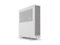 Fractal Design - Ridge White Mini-ITX Slim Small Form Factor Console PC Case with PCIe 4.0 Riser - White-Front_Standard