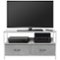 Sorbus - TV Stand Dresser with 2 Drawers - Television Riser Chest with Storage - Bedroom, Living Room, Closet, & Dorm - Gray-Front_Standard