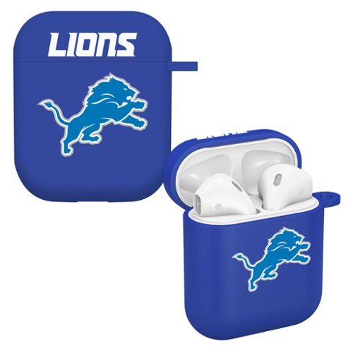 Artinian - Detroit Lions AirPods Case Cover - Blue-Front_Standard 